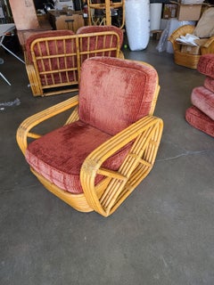 Rare Museum Quality Six-Strand Square Pretzel Lounge Chair by Paul Frankl