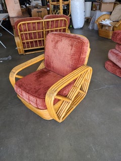 Rare Museum Quality Six-Strand Square Pretzel Lounge Chair by Paul Frankl