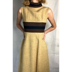 Rare Museum worthy Mary Quant wool dress, circa 1960s.