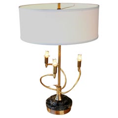 Rare Mutual Sunset 4-Light Mid Century Modern Italian Marble Table Lamp 1950s