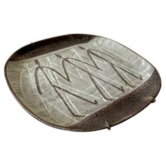 Rare Nancy Wickham Boyd Design Technics Modernist Studio Pottery Wall Plate