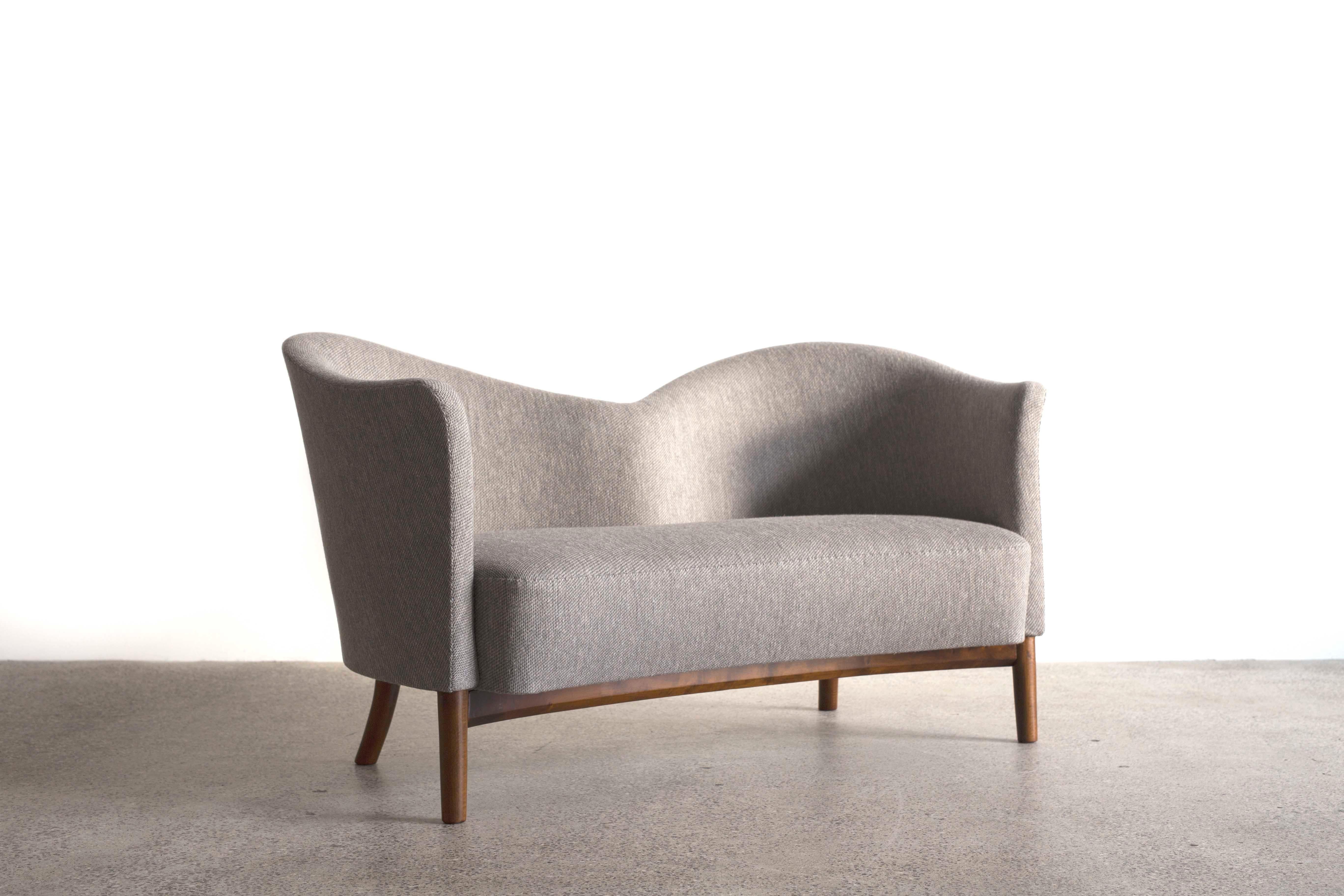 Fabric Rare Nanna Ditzel sofa, 1949