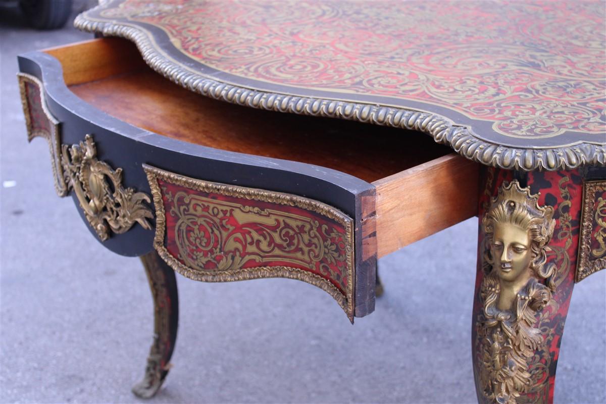 Rare Napoleon III Boulle Desk  1860 France André-Charles Boulle For Sale 11
