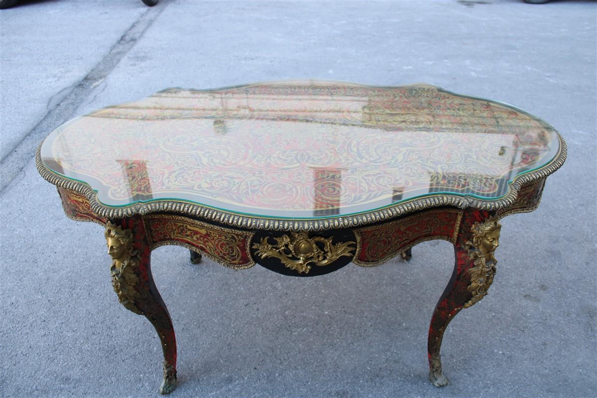 Rare Napoleon III Boulle Desk  1860 France André-Charles Boulle For Sale 1