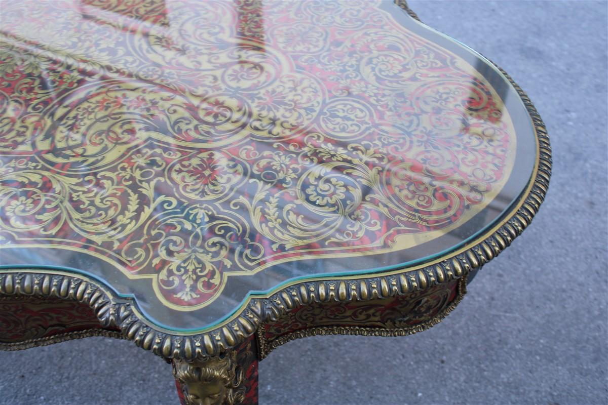Rare Napoleon III Boulle Desk  1860 France André-Charles Boulle For Sale 2