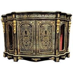 Used Rare Napoleon III Boulle Large Sideboard Credenza, France, 1870