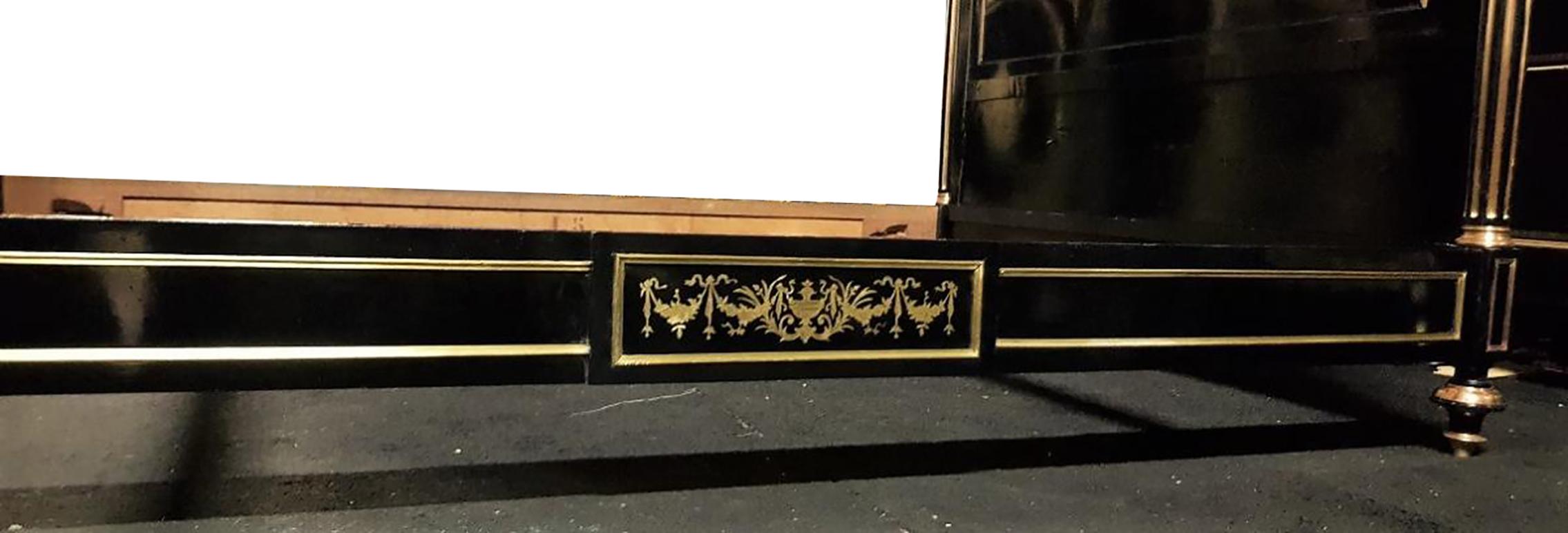 French Rare Napoleon III Double Bed in Boulle Marquetry, France, 19th Century