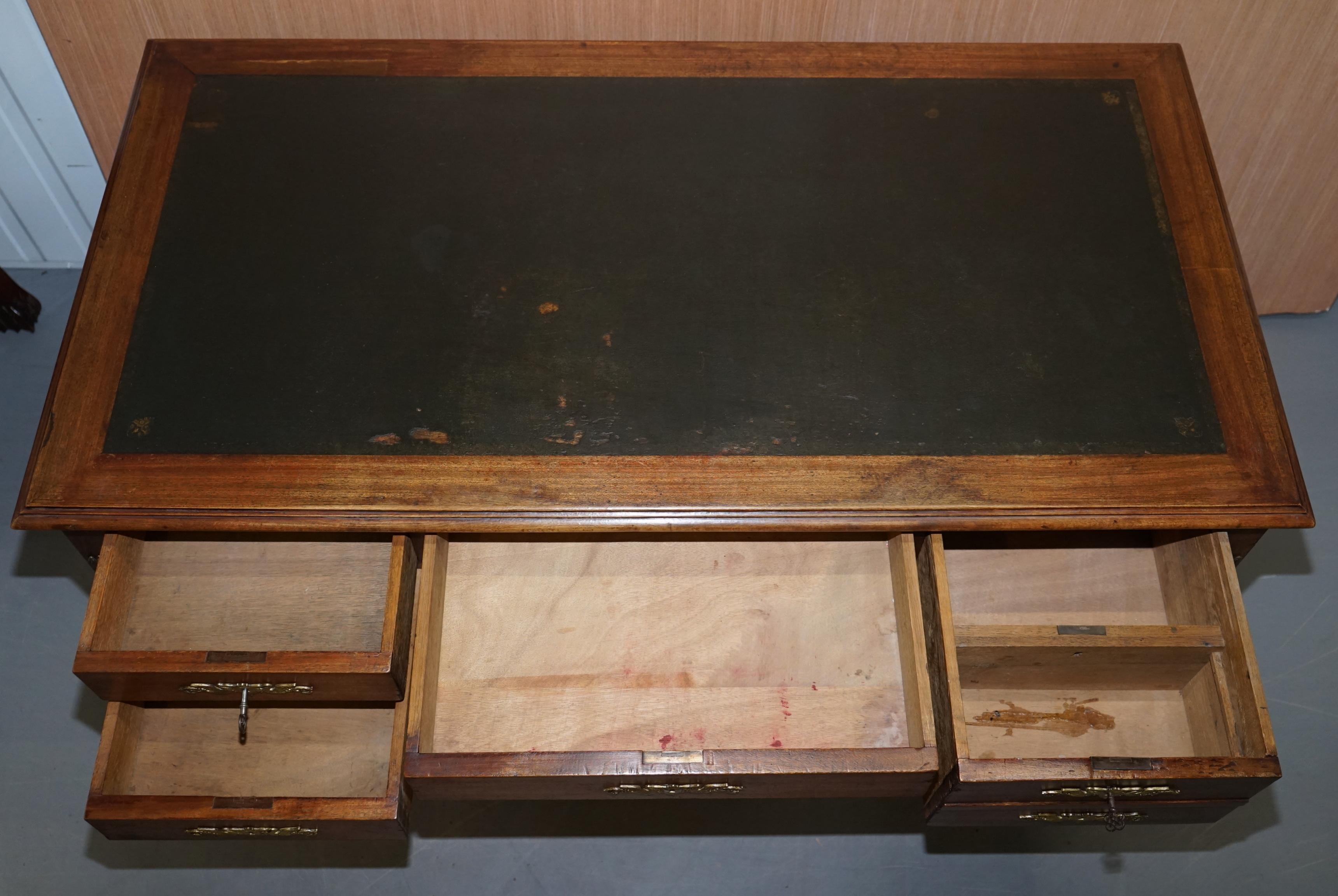 Rare Napoleon III French Empire Bureau De Plat Gilt Bronze Writing Table Desk en vente 12