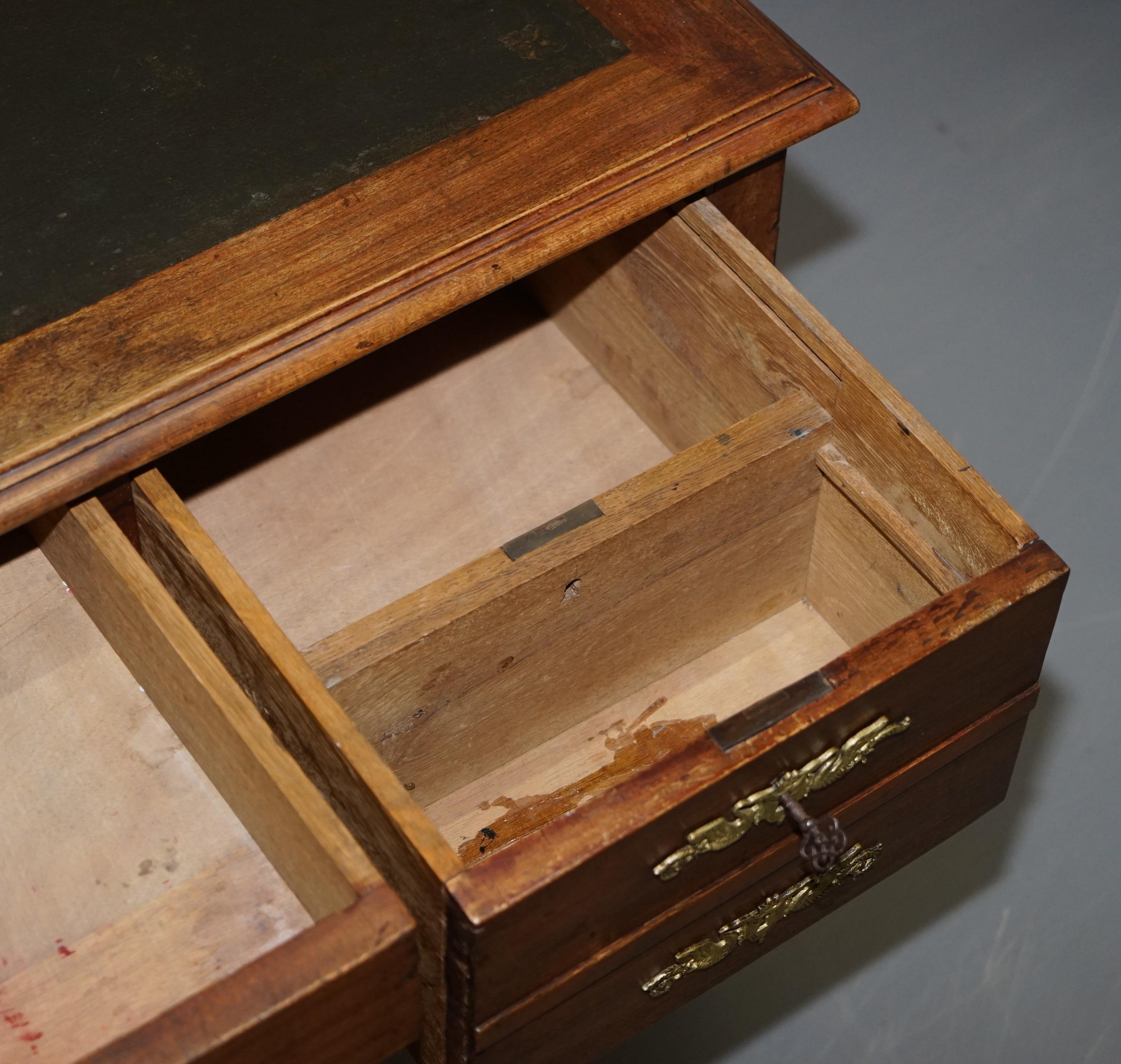 Rare Napoleon III French Empire Bureau De Plat Gilt Bronze Writing Table Desk For Sale 14