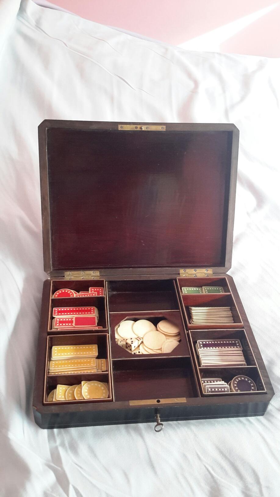 Noirci Rare boîte de jeu Napolon III en marqueterie de style Boulle, France, années 1880 en vente