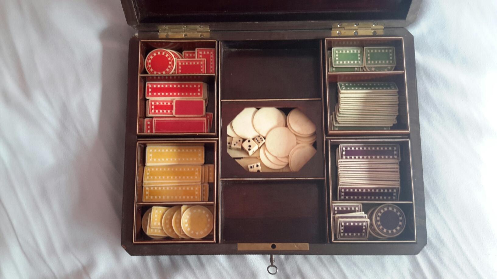 Rare Napoléon III Game Box in Boulle Style Marquetry, France, 1880s In Good Condition For Sale In Paris, FR