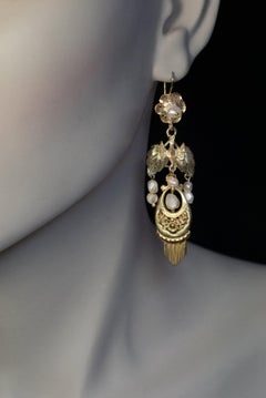Rare Napoleonic Era Gold and Pearl Drop Earrings Ref: 491632
