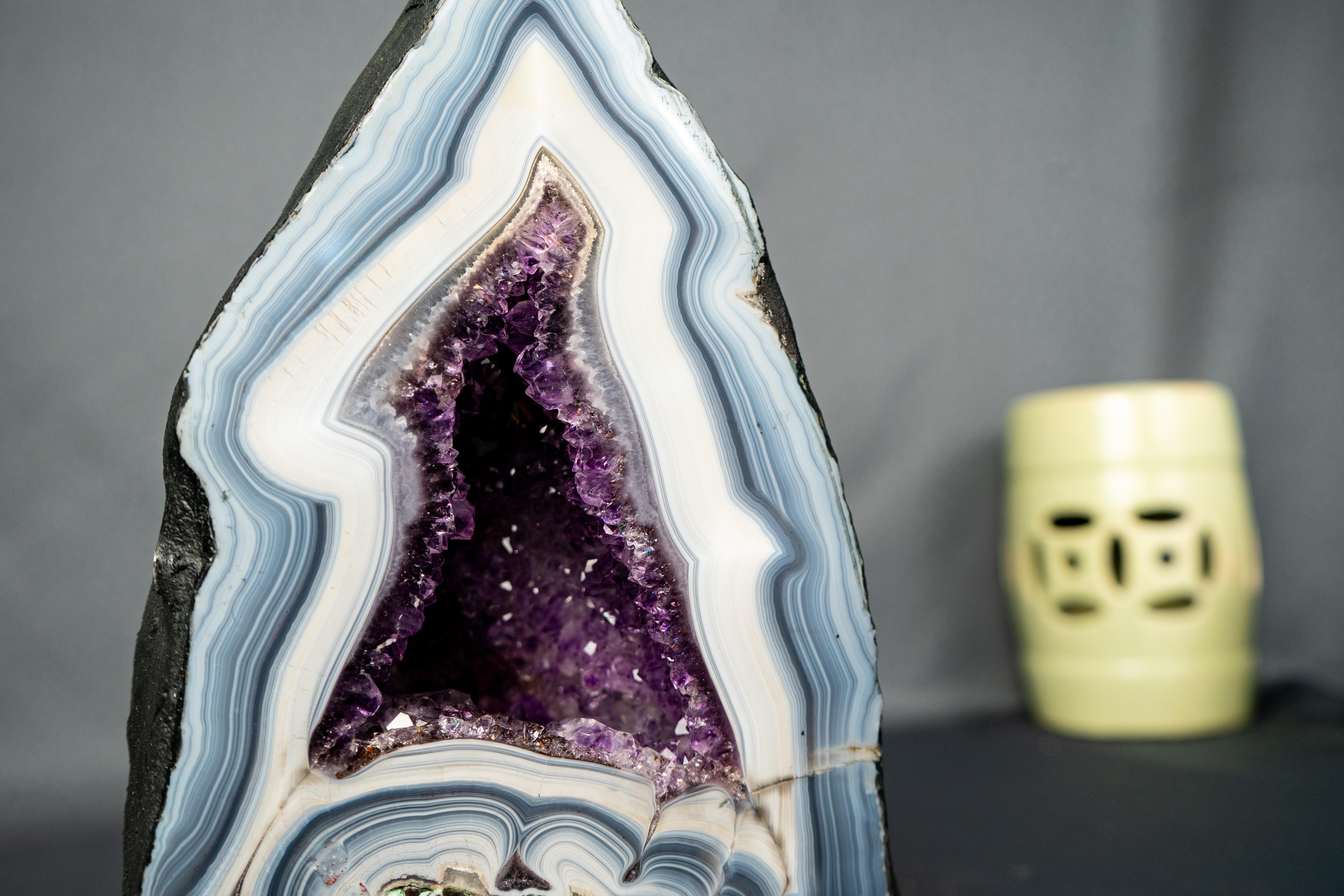 Brazilian Rare Natural Agate Geode For Sale