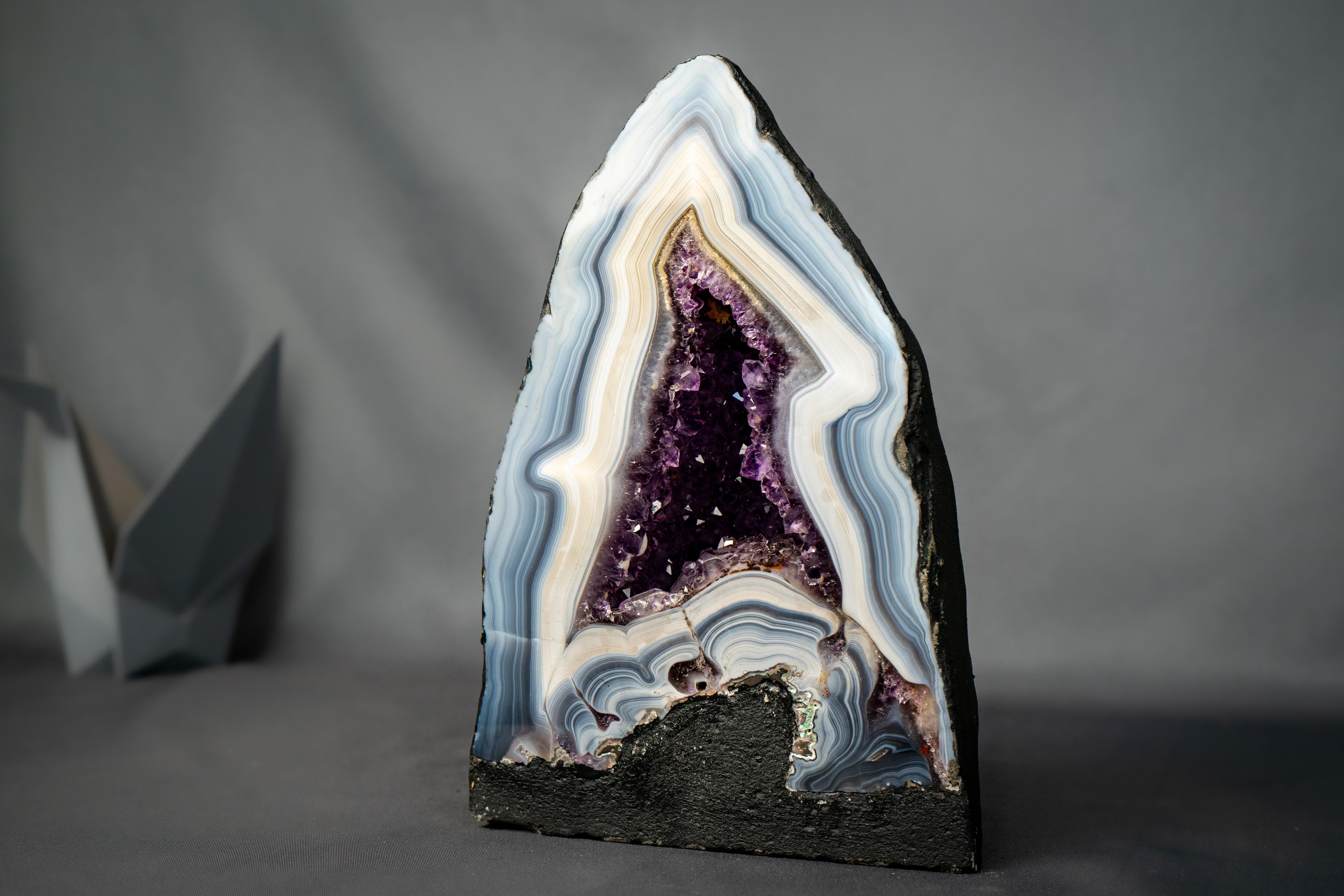 Contemporary Rare Natural Agate Geode For Sale