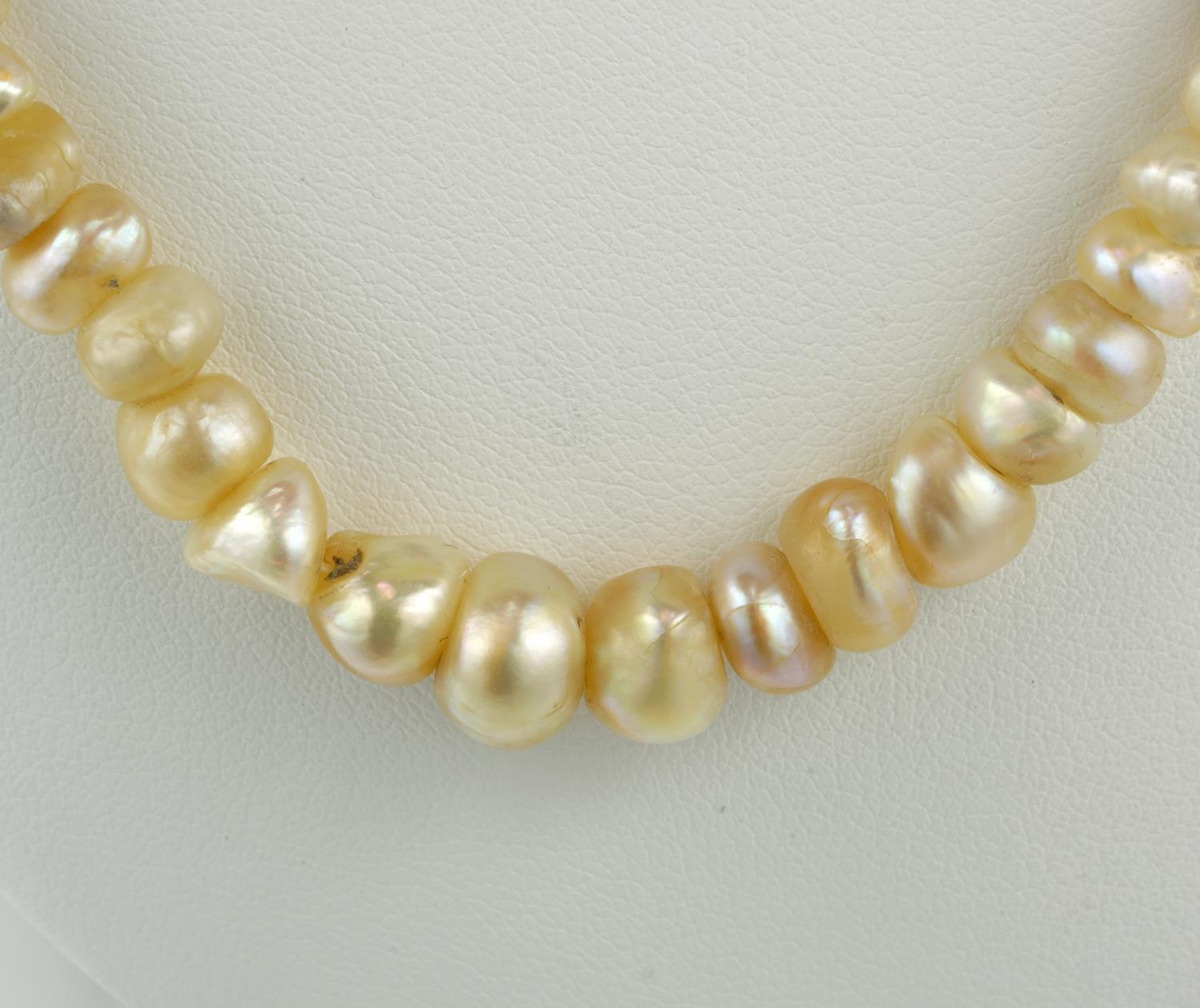 Rare Natural Basra Pearls Long Flapper Necklace 33.3 Grams Damen