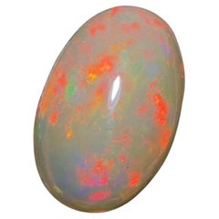 Rare Natural Fire Opal Oval Shape with play of colors, 6 Ct-Ethiopia 