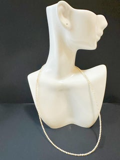 Rare Natural Japan White Golden Yellow Sea Water Baby Akoya Pearl Necklace