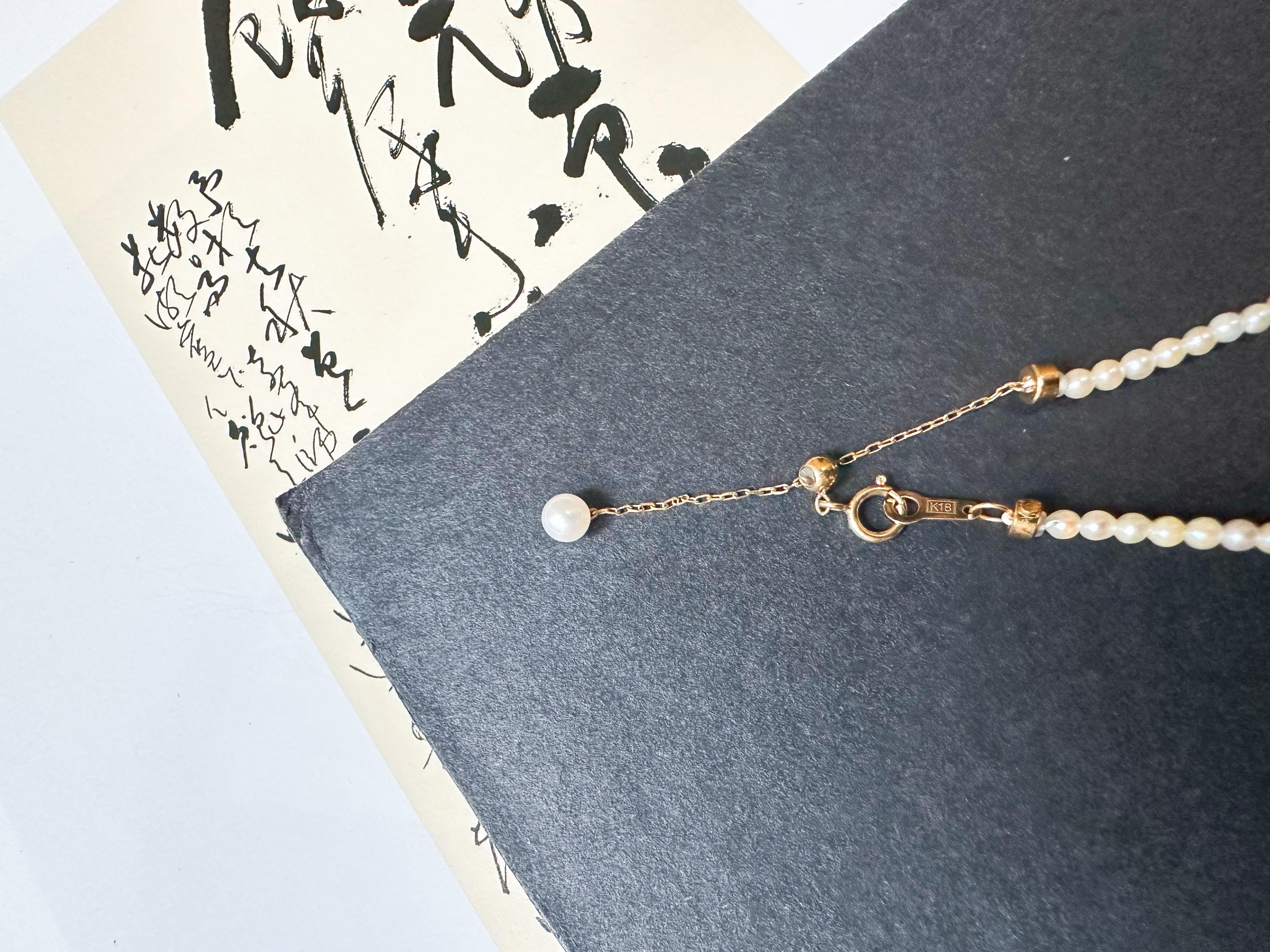 Rare Natural Japan White Golden Yellow Sea Water Baby Akoya Pearl Necklace In New Condition For Sale In Kowloon, HK