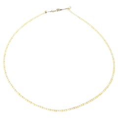 Rare Natural Japan White Golden Yellow Sea Water Baby Akoya Pearl Necklace