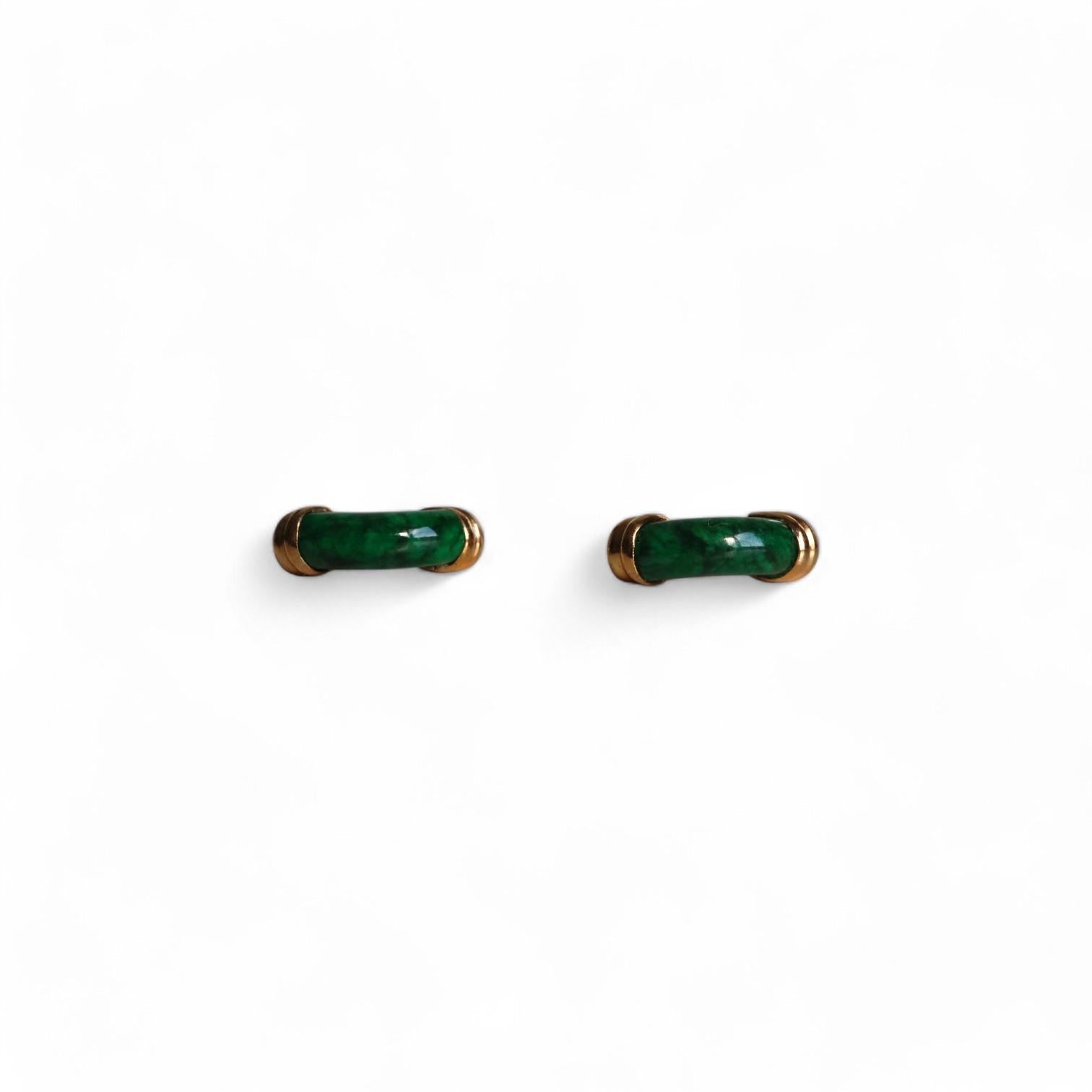 Women's Certified Rare Natural Maw Sit-Sit Hoop Earrings in 14k Solid For Sale