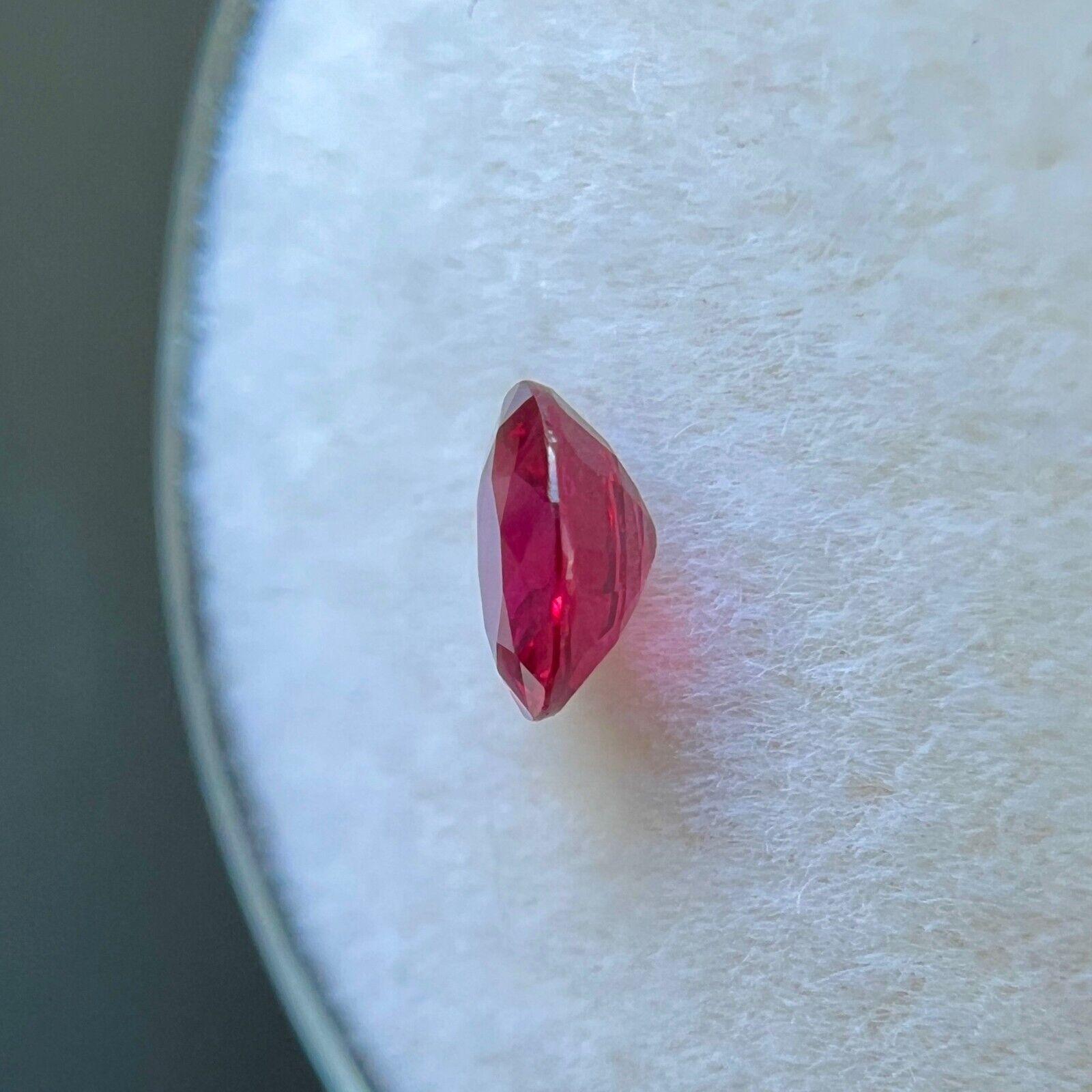 Rare Natural Pigeon Blood Red Ruby GRA Certified 0.47Ct Oval Cut Gem In New Condition In Birmingham, GB
