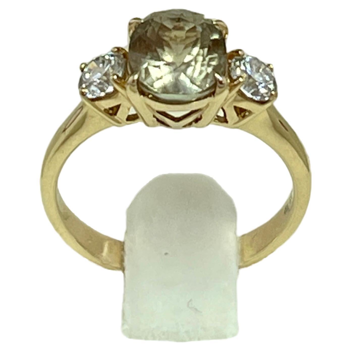 Rare Color Colour Change Natural Untreated Diaspore Diamond Ring with Valuation For Sale