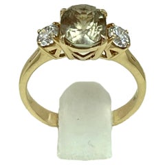 Rare Color Colour Change Natural Untreated Diaspore Diamond Ring with Valuation
