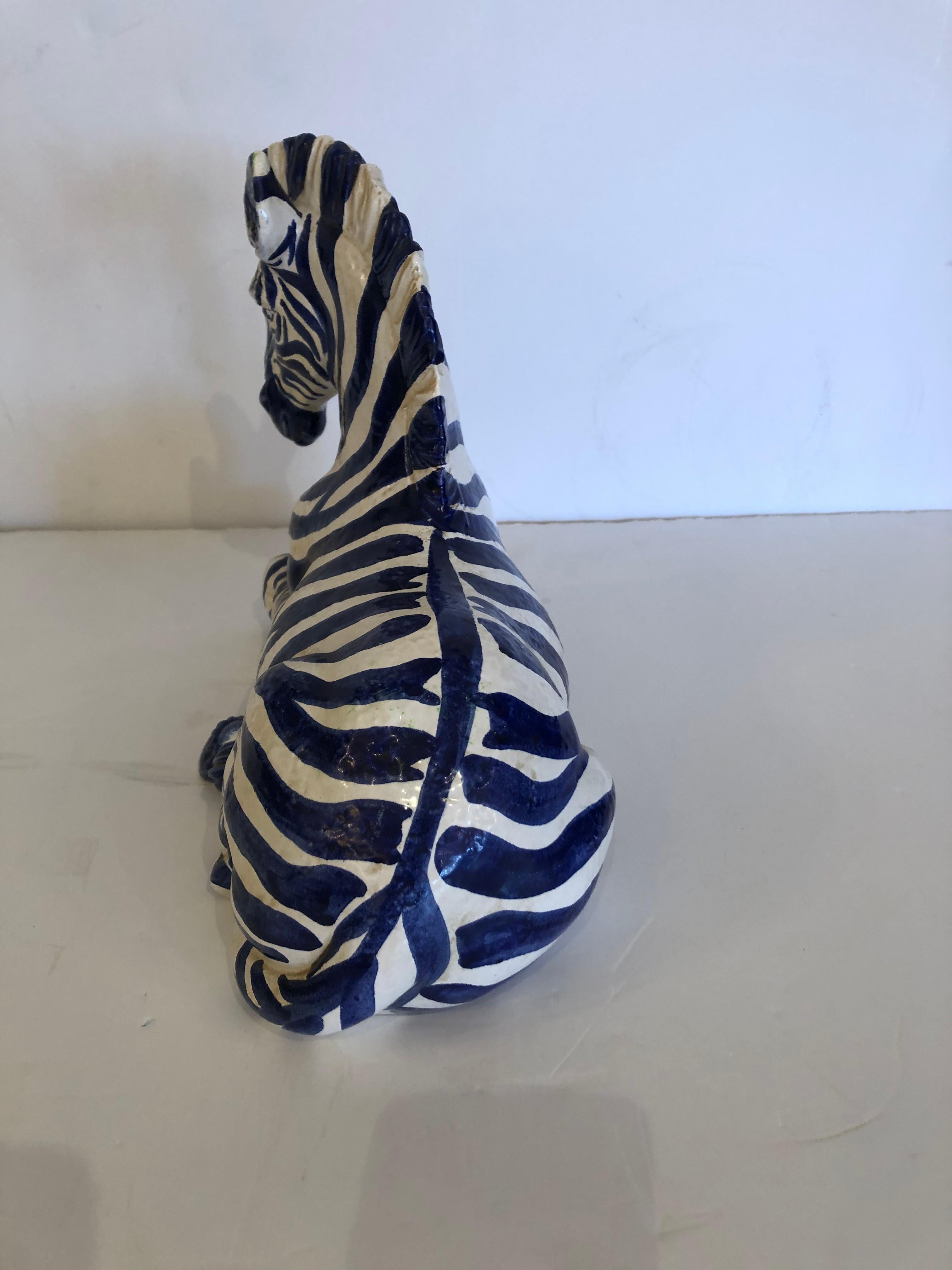blue and white zebra