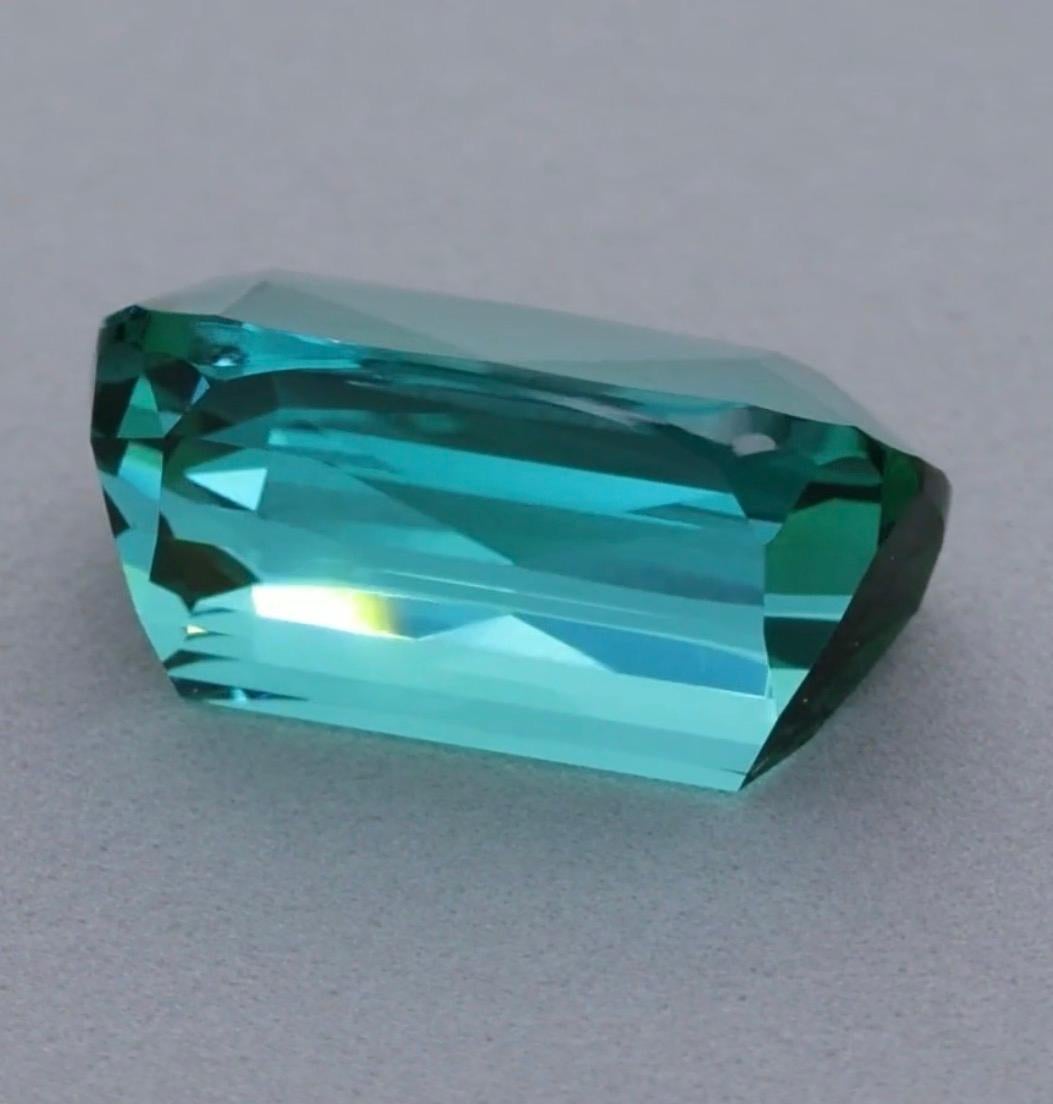 Rare Near-10ct Lagoon Tourmaline Cushion Cut — GIA Report For Sale 1