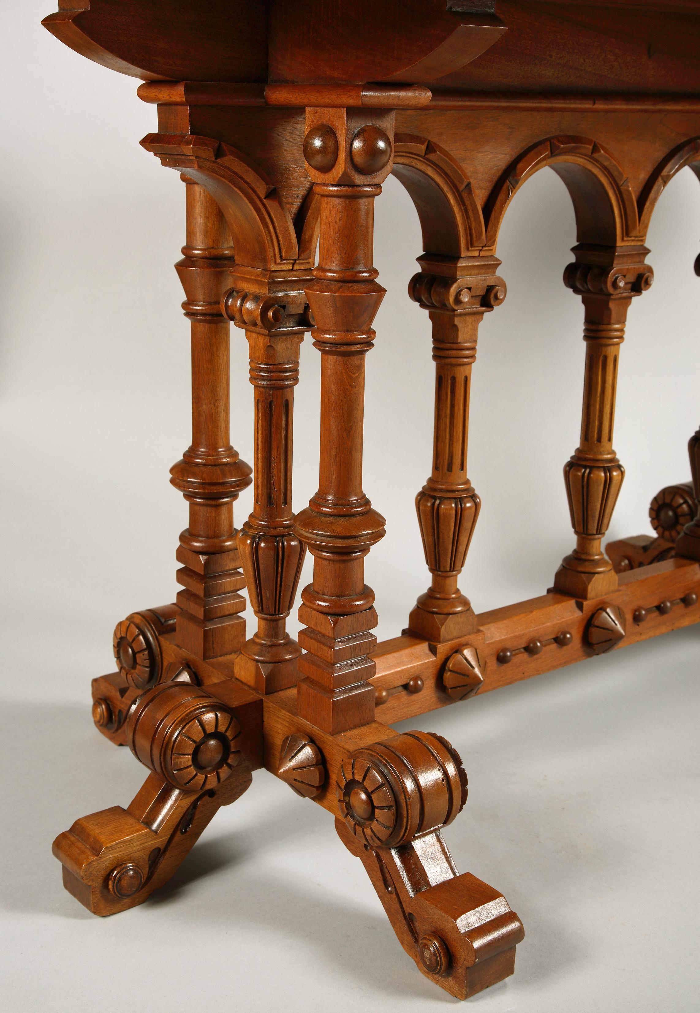 French Rare Neo-Renaissance Table, France, Circa 1880