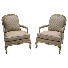 Rare Neoclassical Pair of Armchairs Signed by Maurice Hirsch, 1970s