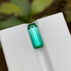 Rara gemma di tormalina bicolore verde neon bluastro da 3,25 carati taglio smeraldo Afg