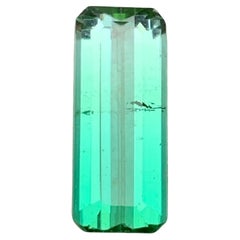 Rare Neon Bluish Green Tourmaline Gemstone, 2.90 Ct Emerald Cut-Ring/Jewelry Afg