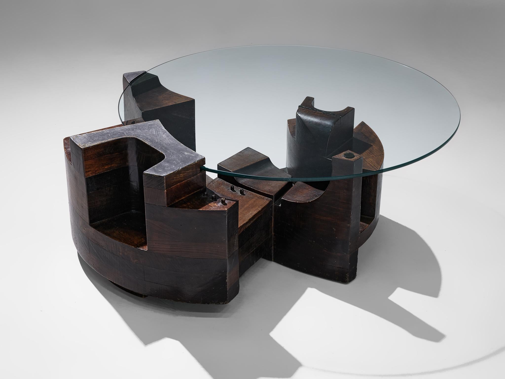 Post-Modern Rare Nerone & Patuzzi for Gruppo NP2 Sculptural Coffee Table