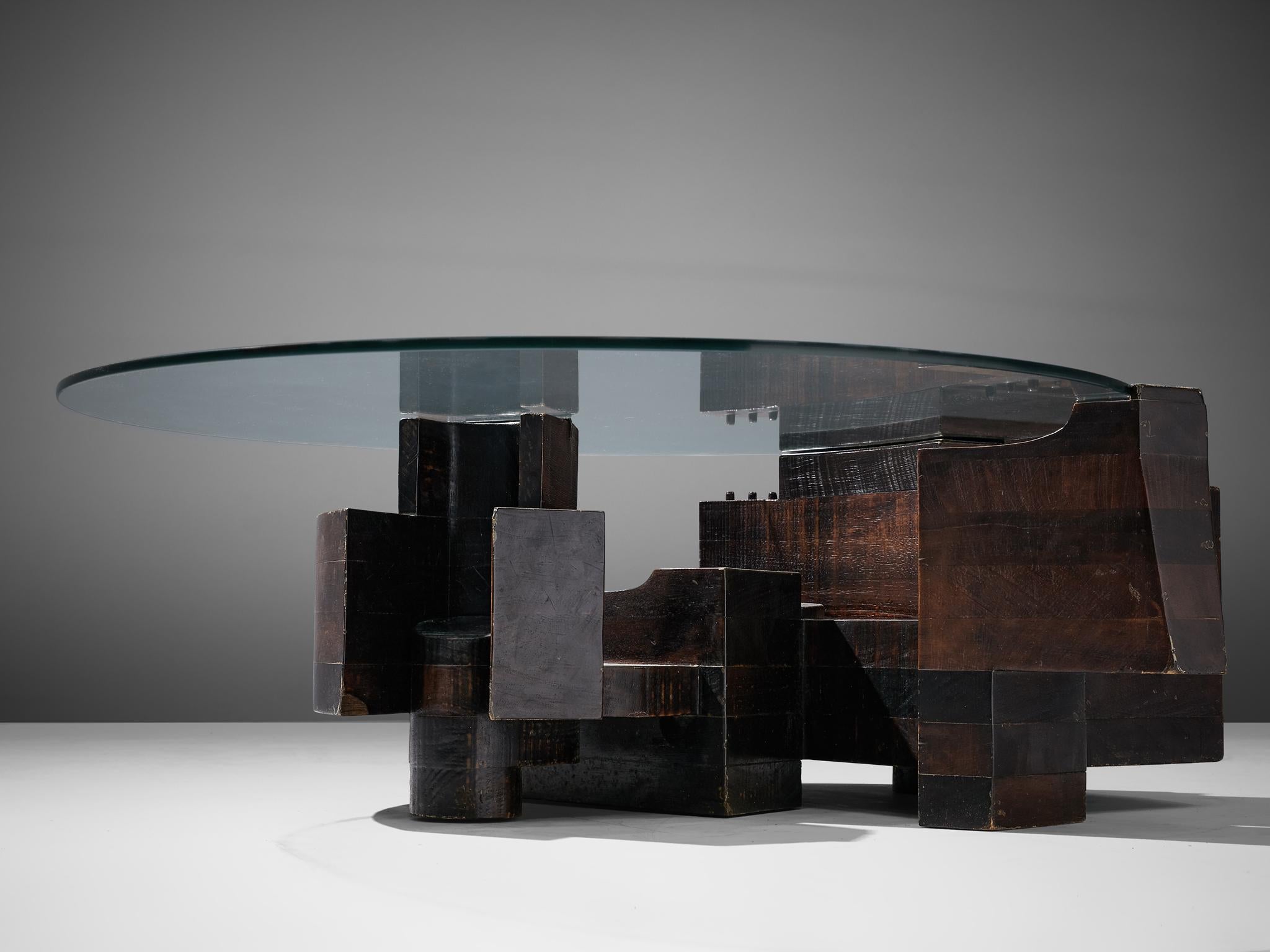 Italian Rare Nerone & Patuzzi for Gruppo NP2 Sculptural Coffee Table