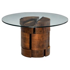 Rare Nerone & Patuzzi for Gruppo NP2 Sculptural Dining Table in Walnut 