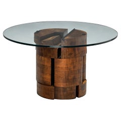 Rare Nerone & Patuzzi for Gruppo NP2 Sculptural Dining Table in Walnut