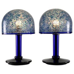 Rare "Neverino" Table Lamps in Murano Glass by Gae Aulenti for Vistosi, 1970s