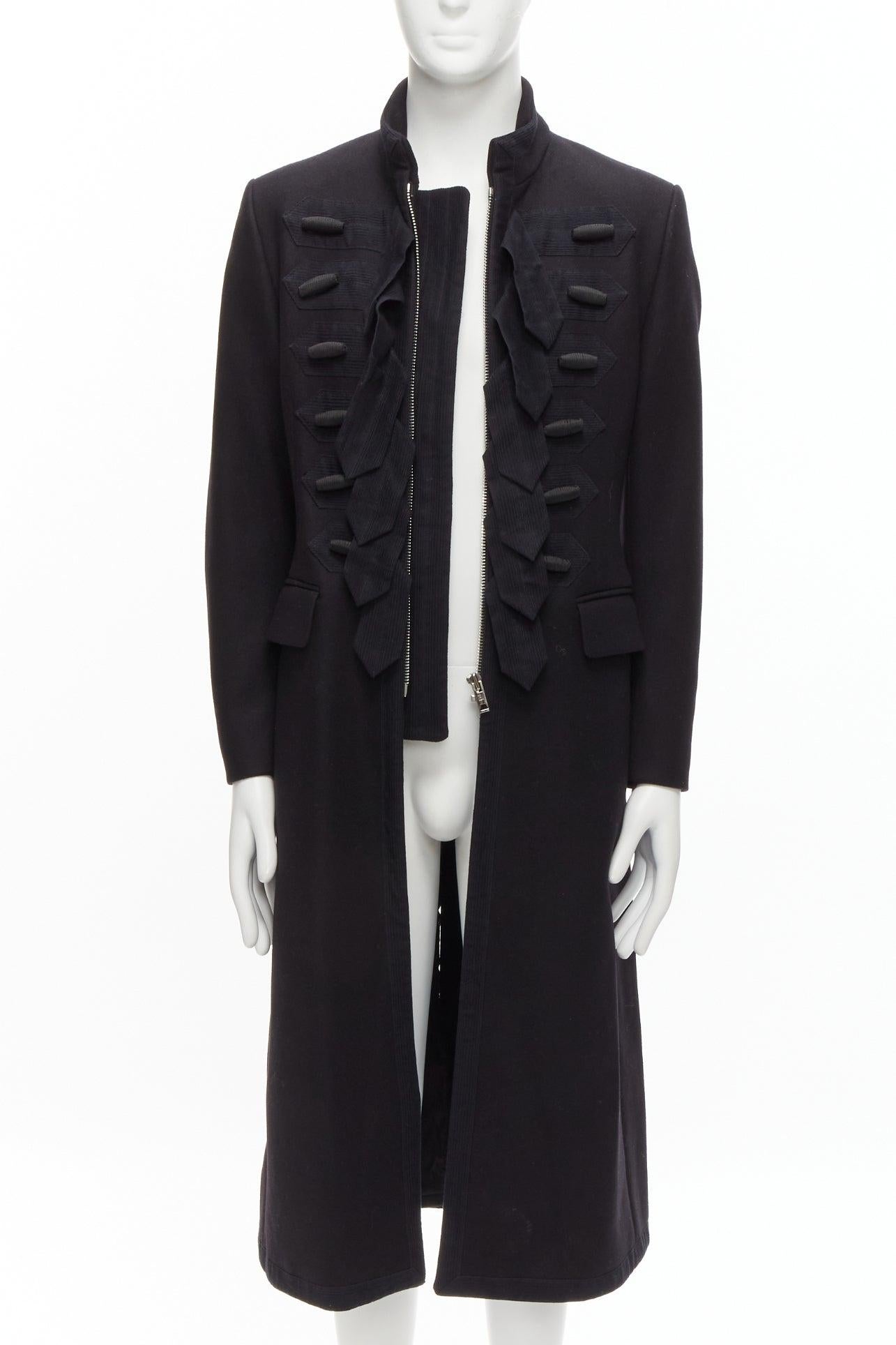 rare new GIAMBATTISTA VALLI H&M wool blend embellished military coat IT48 M In New Condition For Sale In Hong Kong, NT