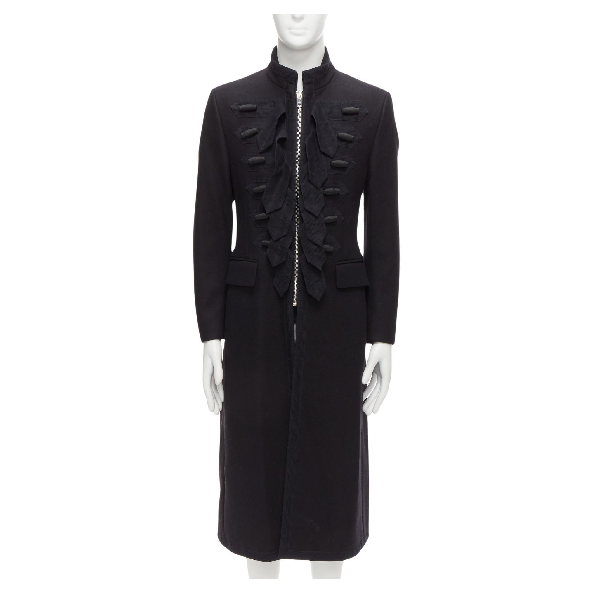 rare new GIAMBATTISTA VALLI H&M wool blend embellished military coat IT48 M For Sale
