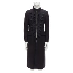 rare new GIAMBATTISTA VALLI H&M wool blend embellished military coat IT48 M