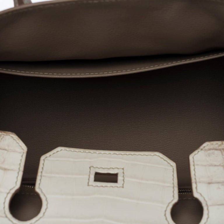 Birkin 30 leather handbag Hermès White in Leather - 38060765