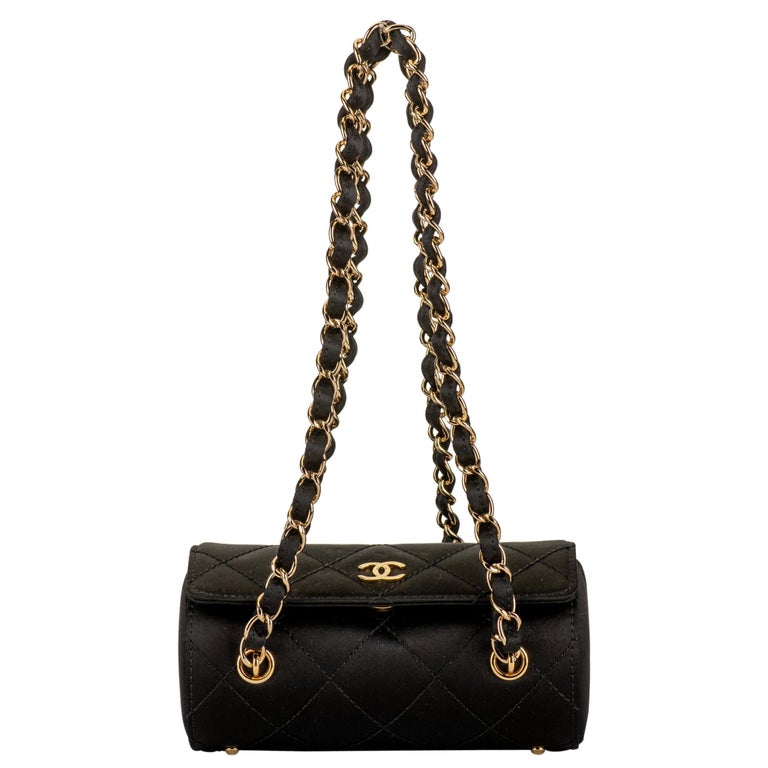 Rare New in box Chanel Silk Barrel Evening Bag at 1stDibs