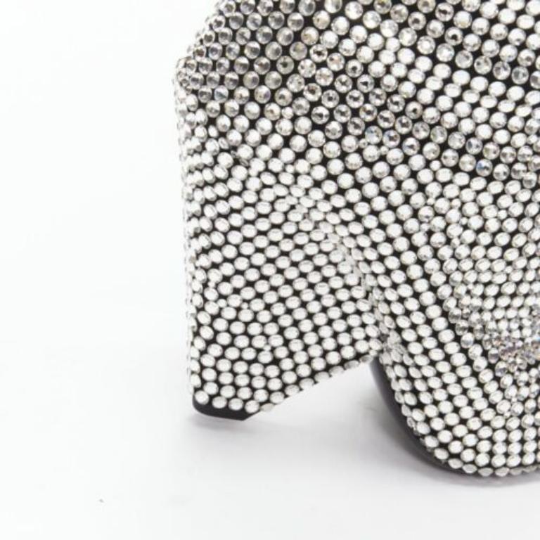 Bottes rares neuves SAINT LAURENT Runway Niki 105 incrustées de cristaux Swarovski EU36 en vente 4