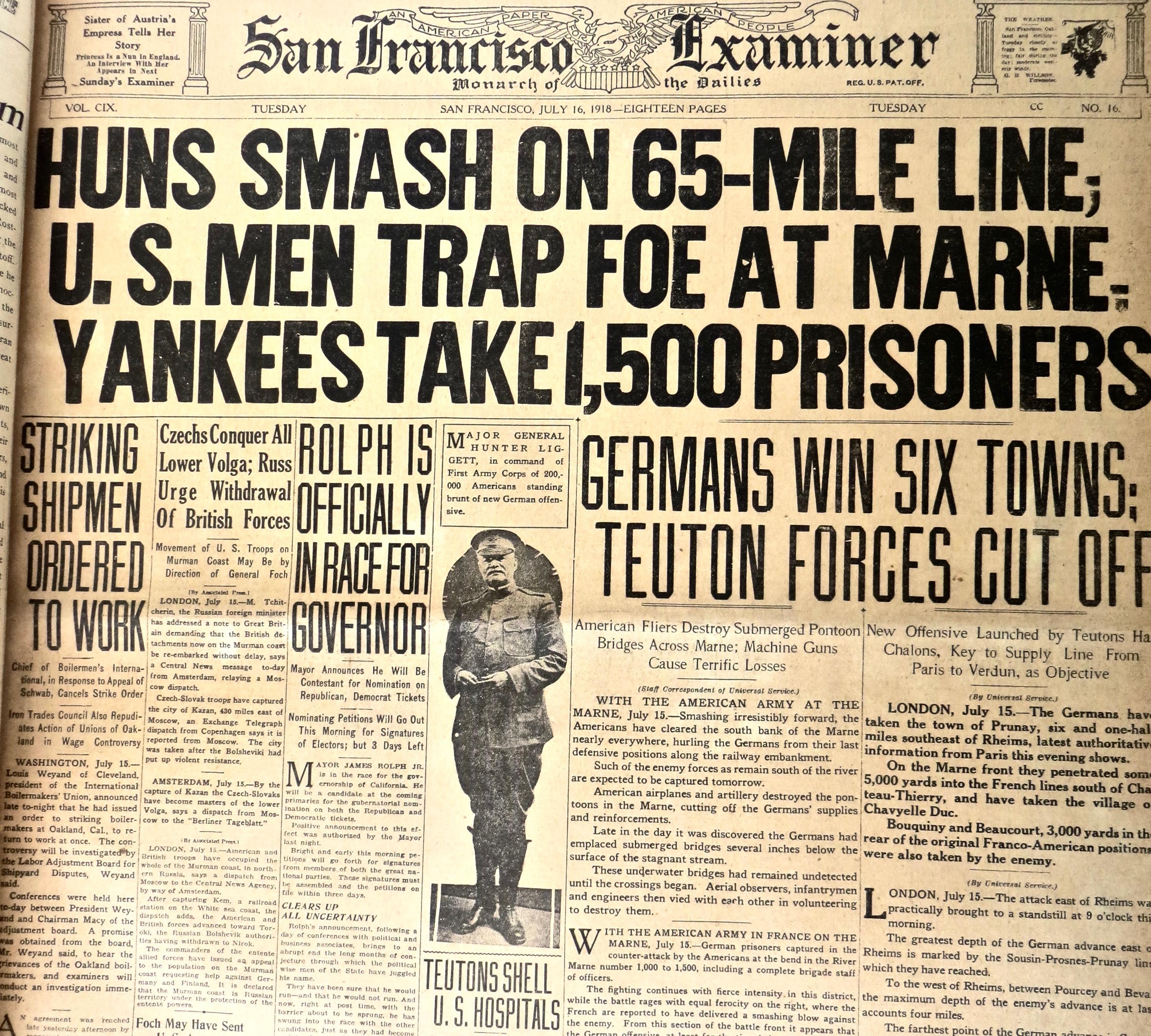 RARE Newspapers July 2018 San Francisco Examiner WW. I, Women's Suffrage, B.Ruth For Sale 2