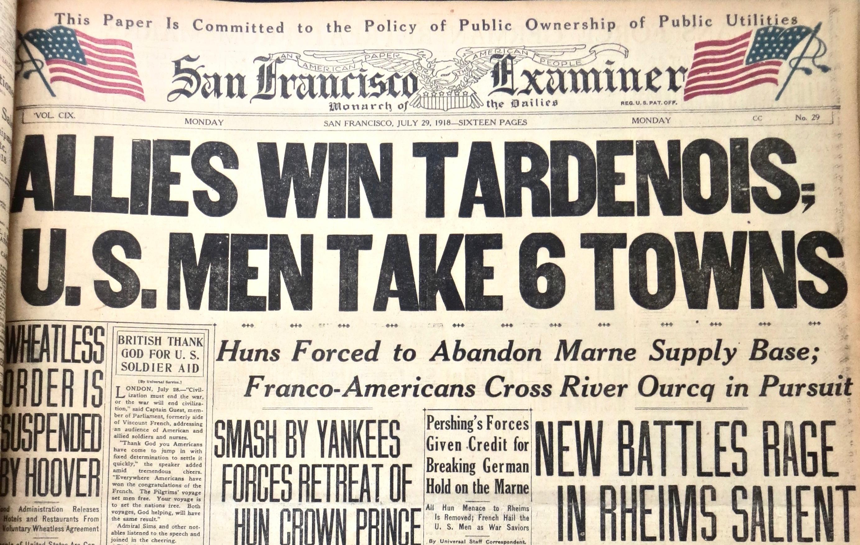 RARE Newspapers July 1918 San Francisco Examiner WW. I, Women's Suffrage, B.Ruth For Sale 10
