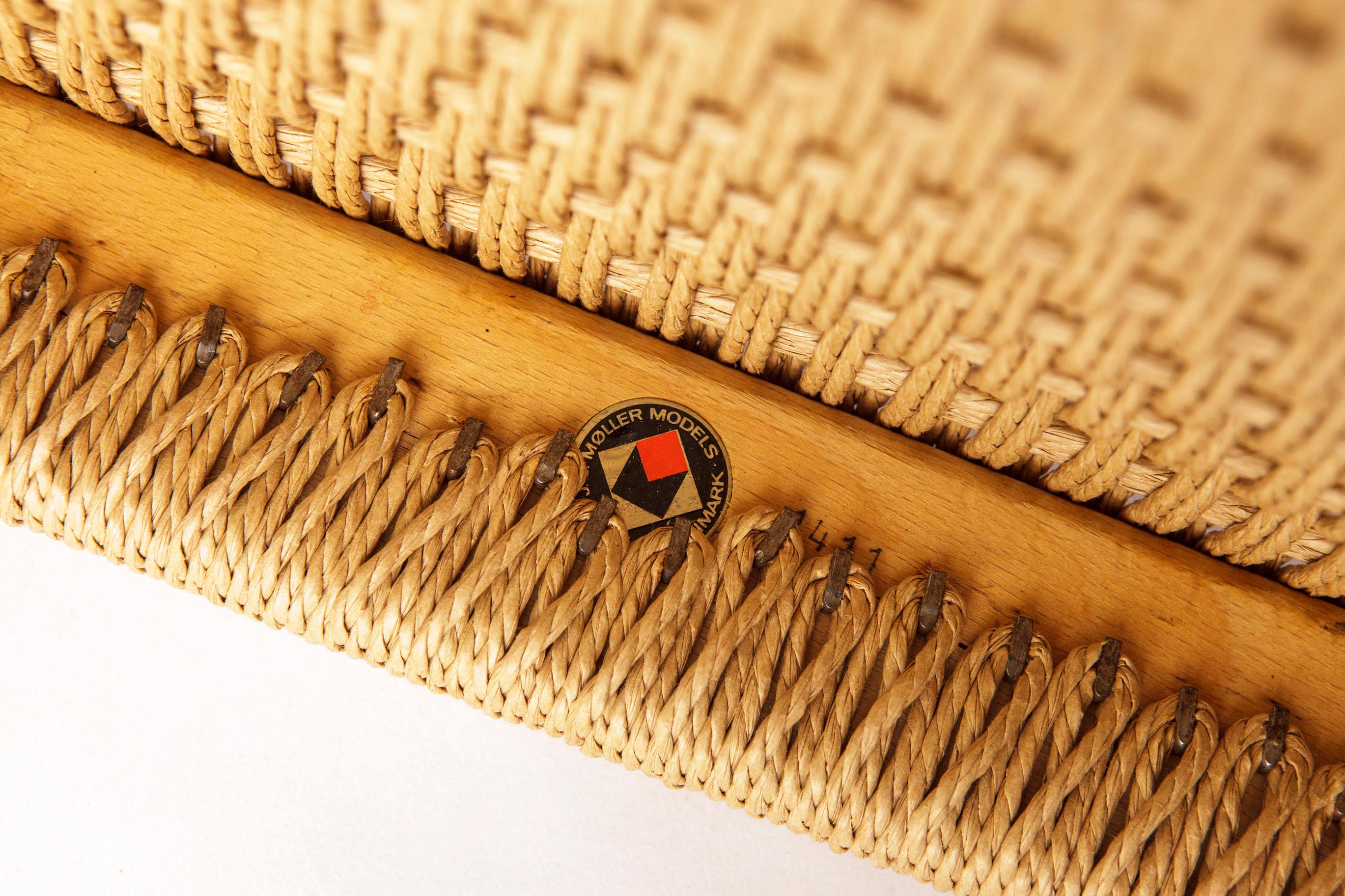 Rare Niels Otto Møller Ottoman Model 78a – Danish Teak & Danish Cord, 1960s Mid- For Sale 1