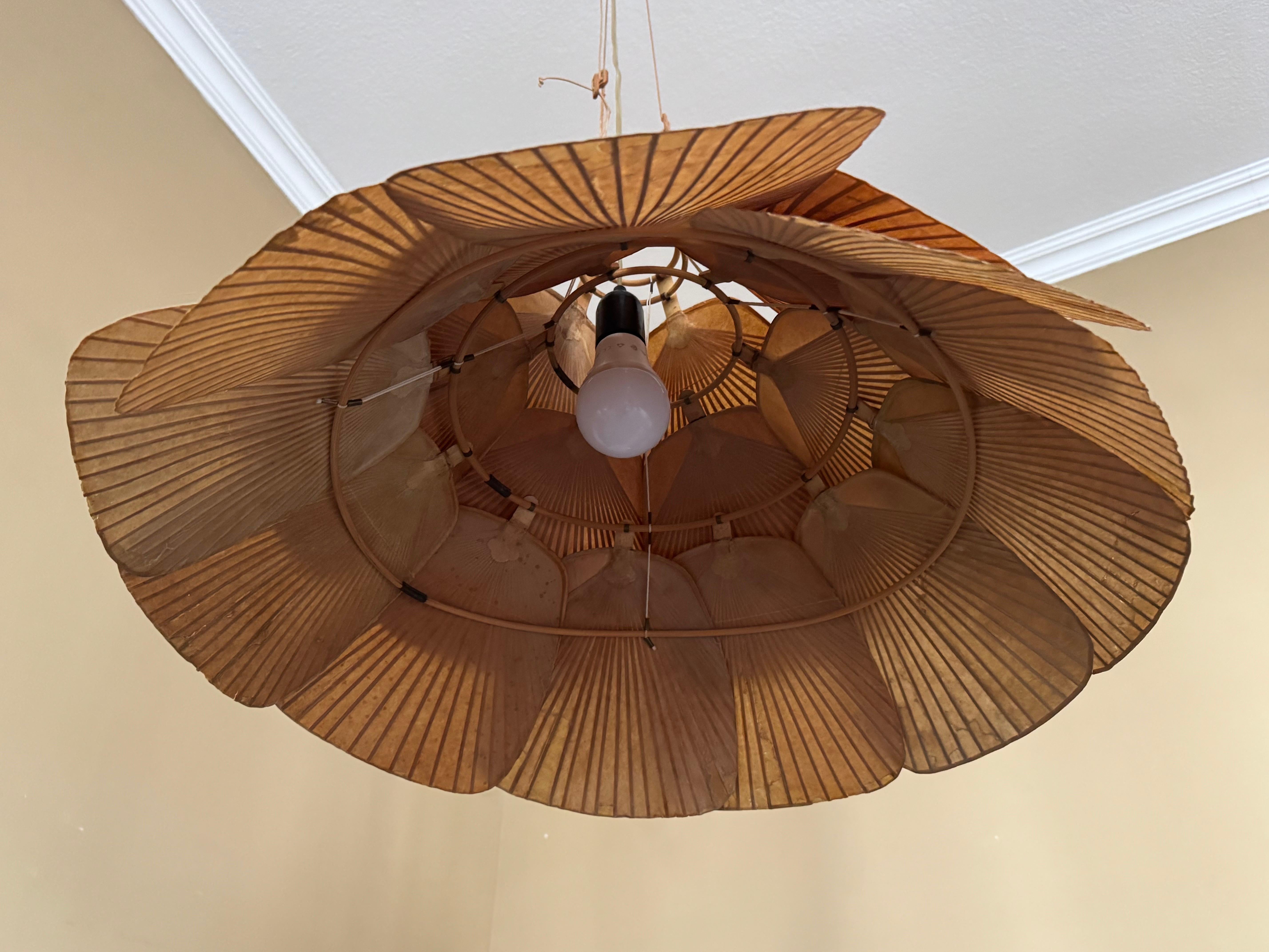 Rara lámpara de araña Uchiwa 