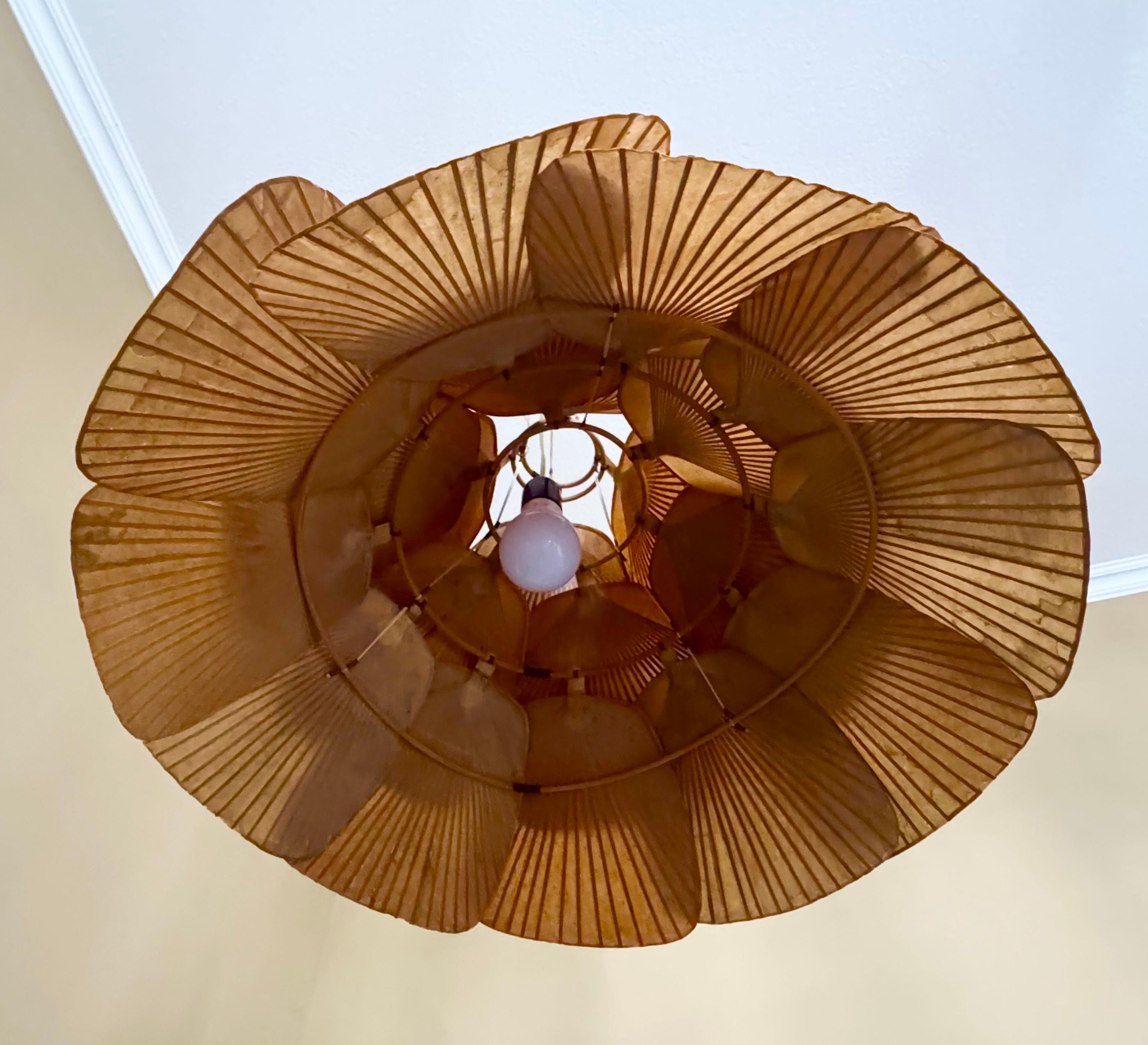 Rara lámpara de araña Uchiwa 