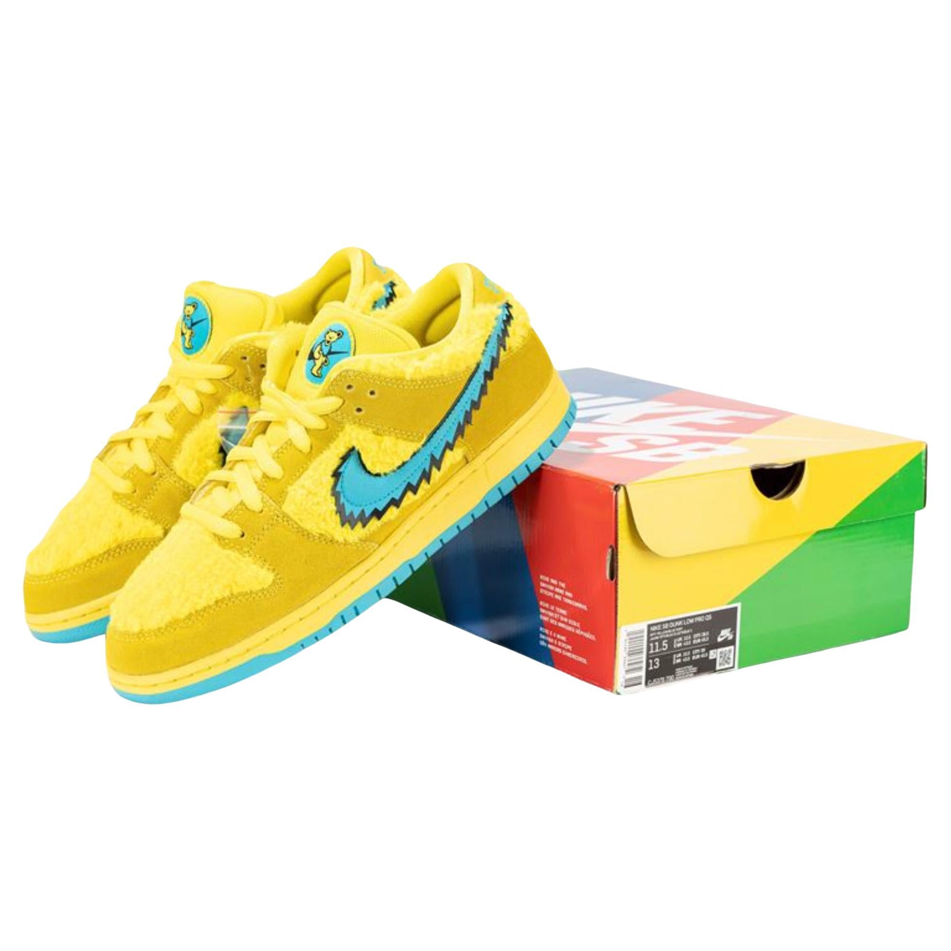 Seltene Nike Dunk SB Niedrige Grateful Dead Bears Opti Gelb  im Angebot